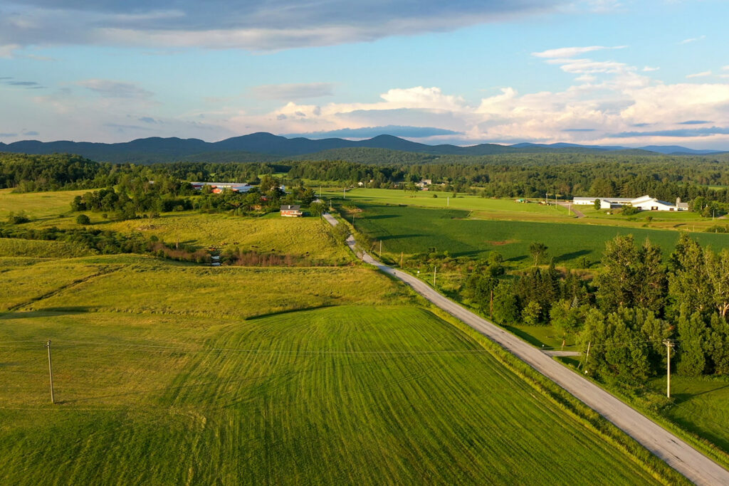 Aerial view of Fairfax Vermont