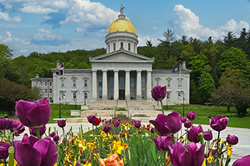 Vermont Captial Building in Spring in Montpelier,