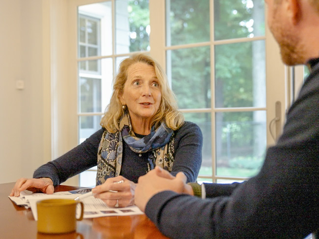 Realtor Debby Hanley Goes Over Paperwork