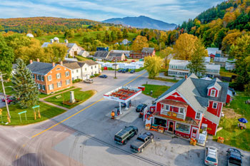 Cambridge village in fall