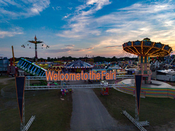 Champlain Valley Fair at Night in Essex Vermont